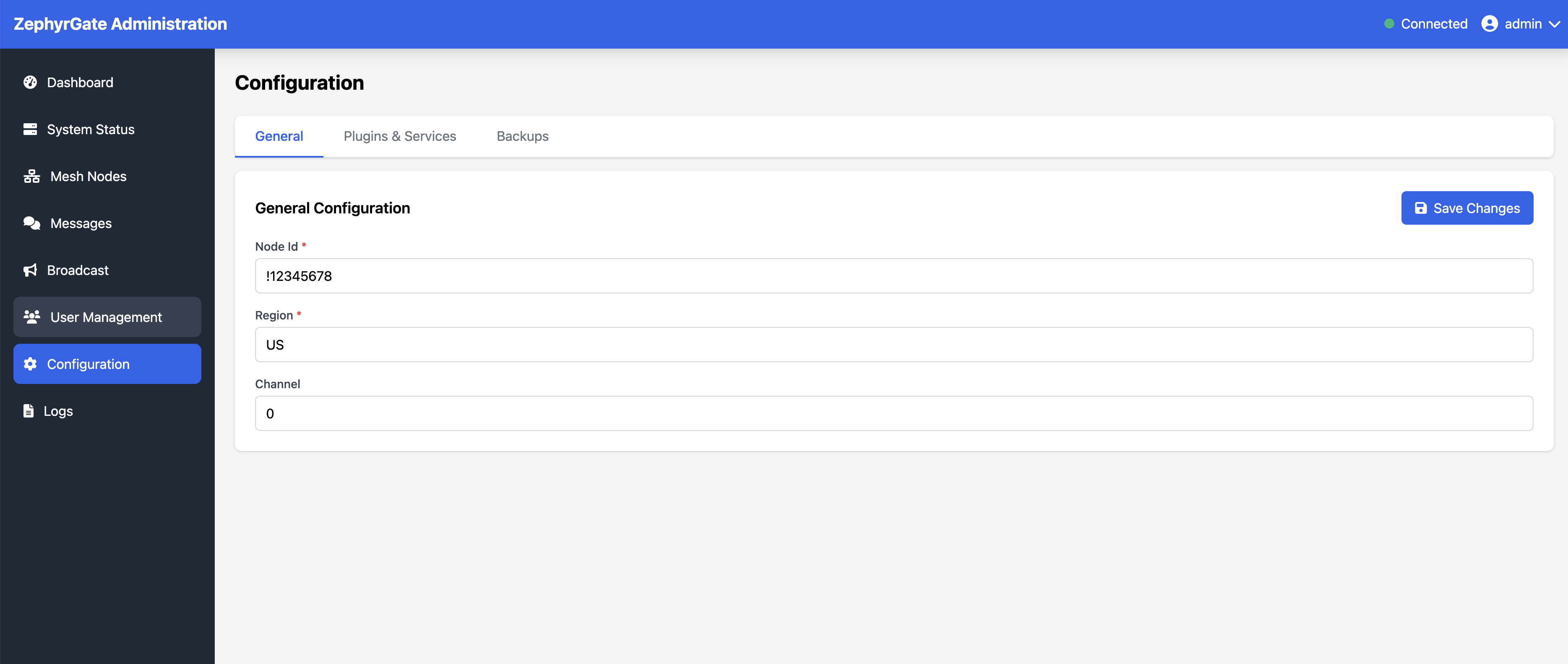 General System Configuration